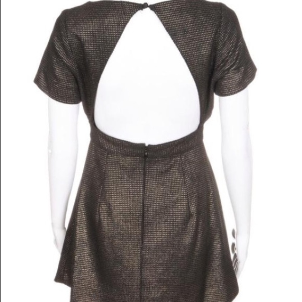 Keepsake | Gold Cap Sleeve Open Back Dress - Picture 5 of 6